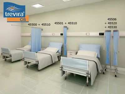 Perdele Trevira pentru cărucior - lungă 225 x h145 cm - albastru deschis