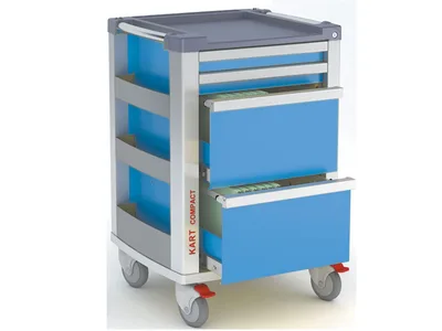 Cărucior multifuncțional compact - albastru deschis