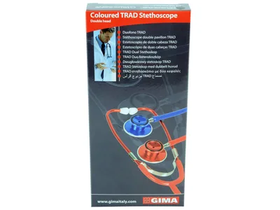 Stetoscop tradițional cu cap dublu colorat - negru