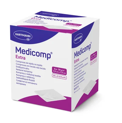 Medicomp Extra sterile, 6 straturi 7,5 x 7,5cm