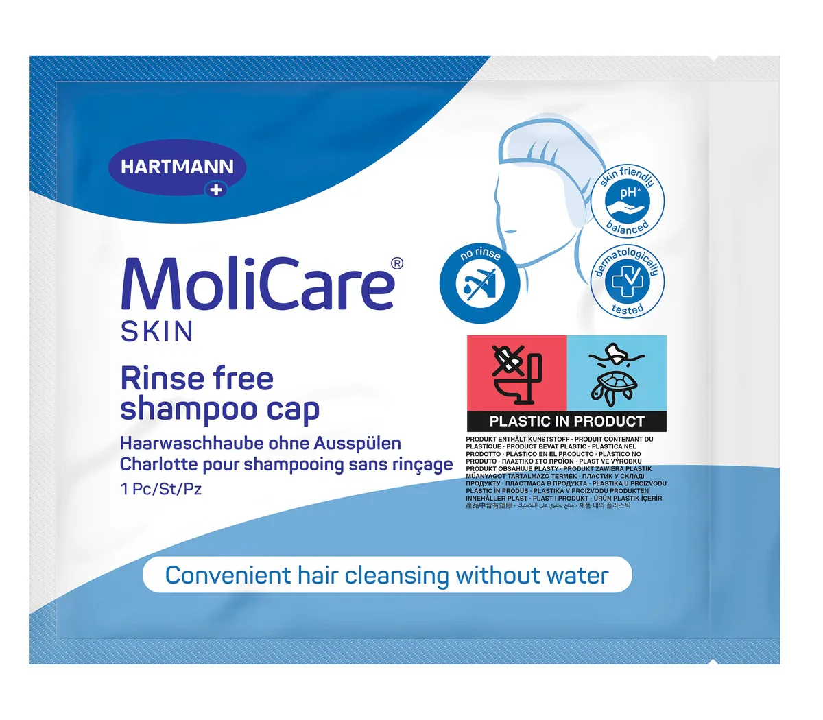 MoliCare Skin Rinse free shampoo cap P1